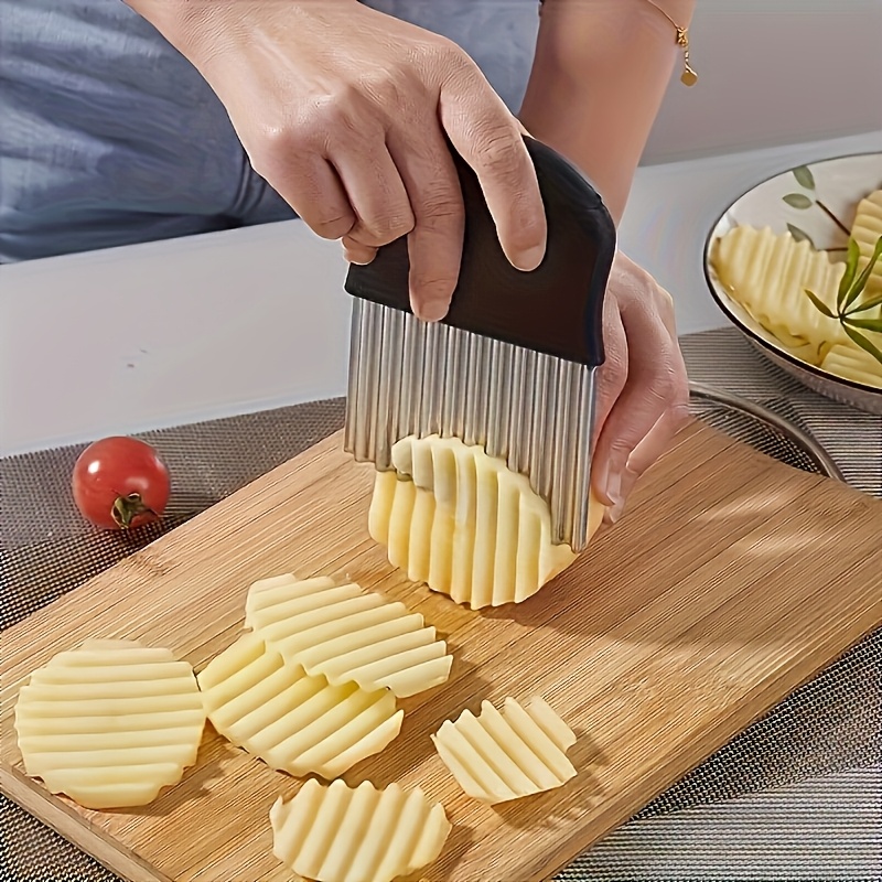 Kitchen Gadgets Vegetable Cutter - Heavy Duty Stainless Steel Wavy Slicer