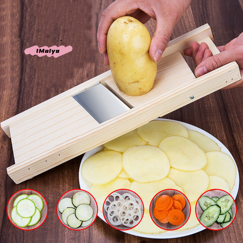 Kitchen Gadgets Vegetable Cutter - 1Pc Multifunctional Wooden Vegetable Cutter with