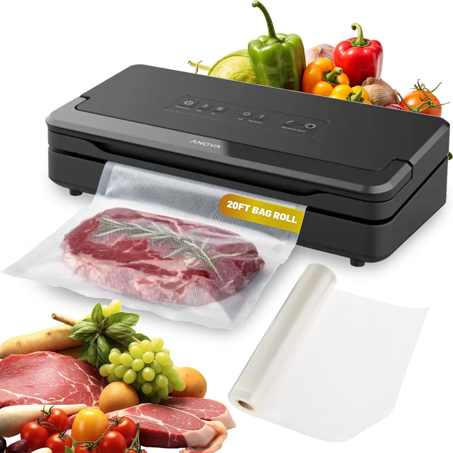 Food Vacuum Sealer - Dual Food Vacuum Sealer with Bag