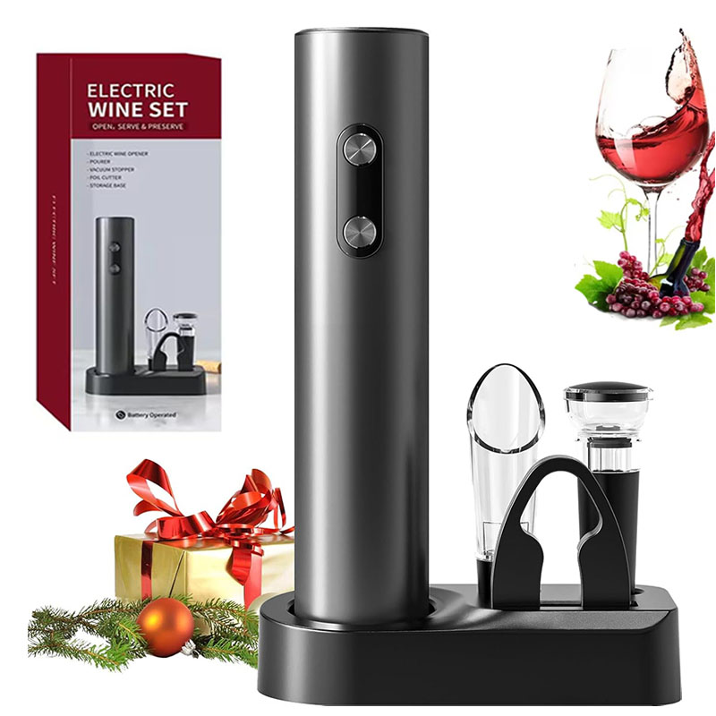 Electric Can Opener - Automatic Wine Opener Set Reusable Electric