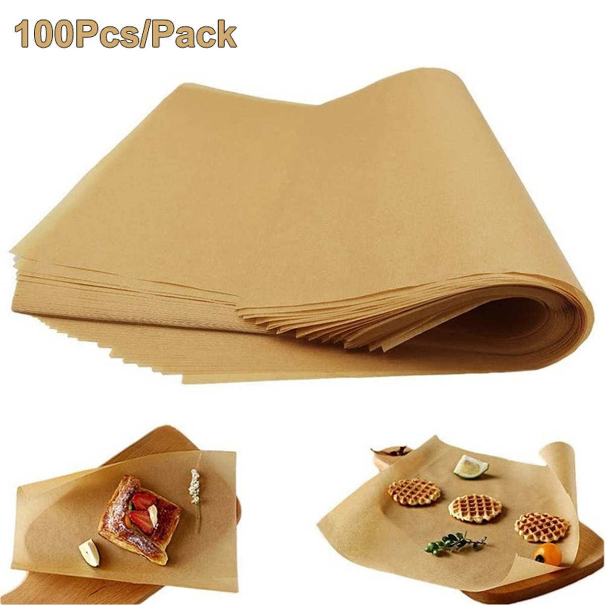 Kitchen Gadgets Air Fryer - 100Pcs Non-Stick Oven Baking Parchment Paper