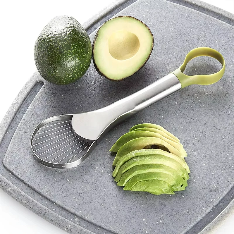 Kitchen Gadgets Vegetable Cutter - Avocado Slicer 2 In 1 Stainless