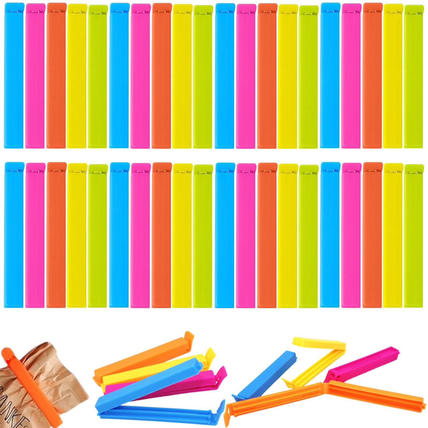 Kitchen Gadgets Under $10 - 10-100pcs Plastic Food Bag Clips Sealer
