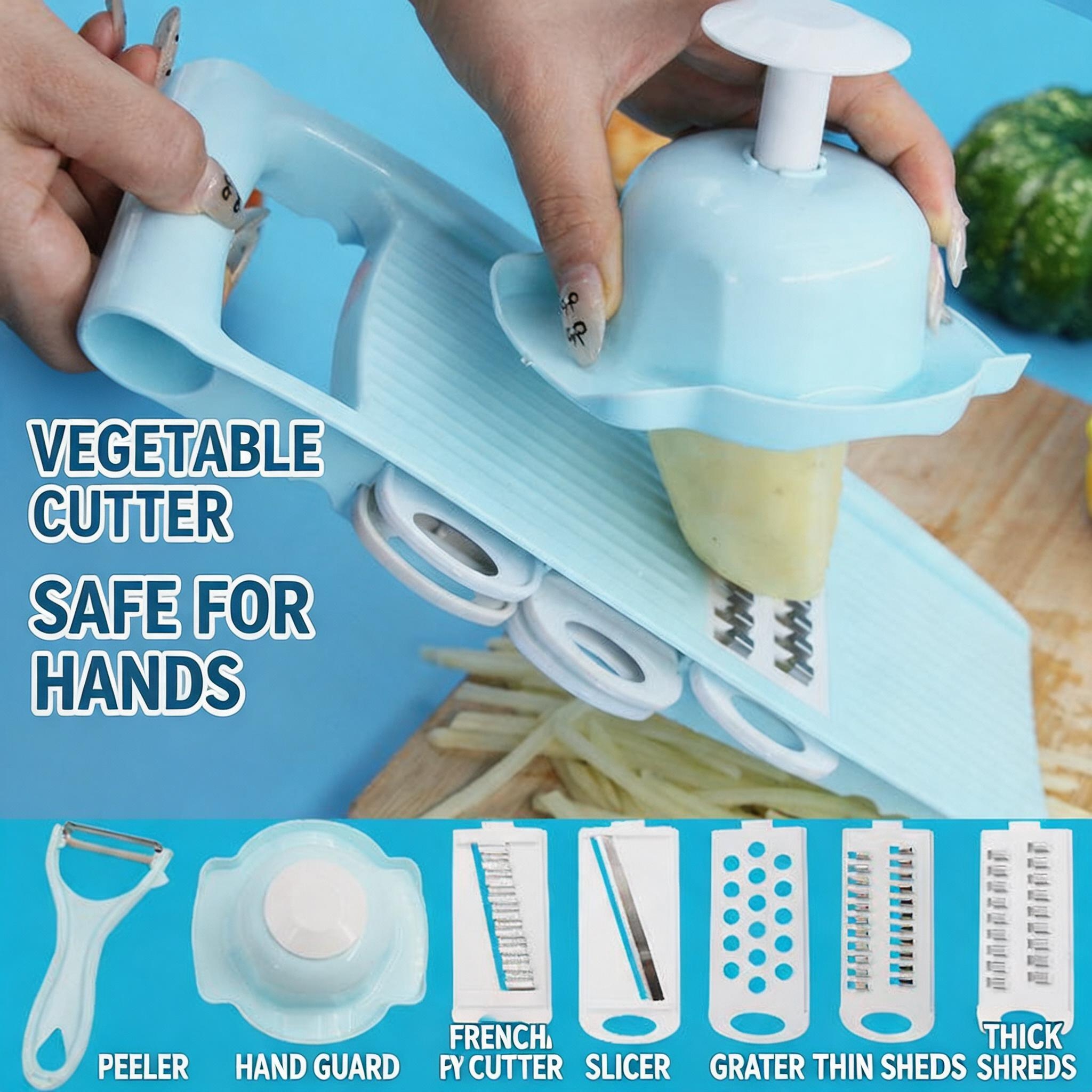 Kitchen Gadgets Vegetable Cutter - 7 in 1 Household Vegetable Cutting