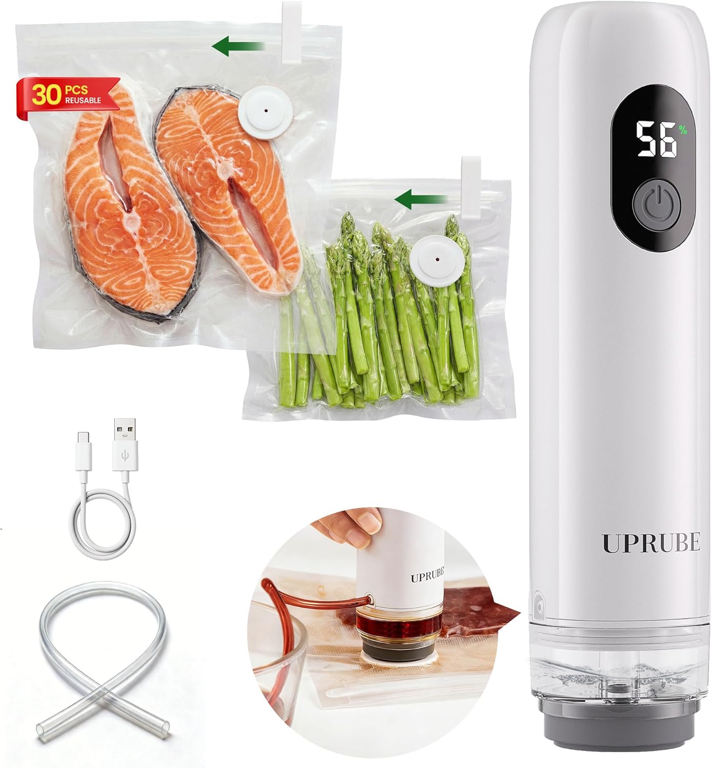 Food Vacuum Sealer - Compact Vacuum Sealer Machine + 30