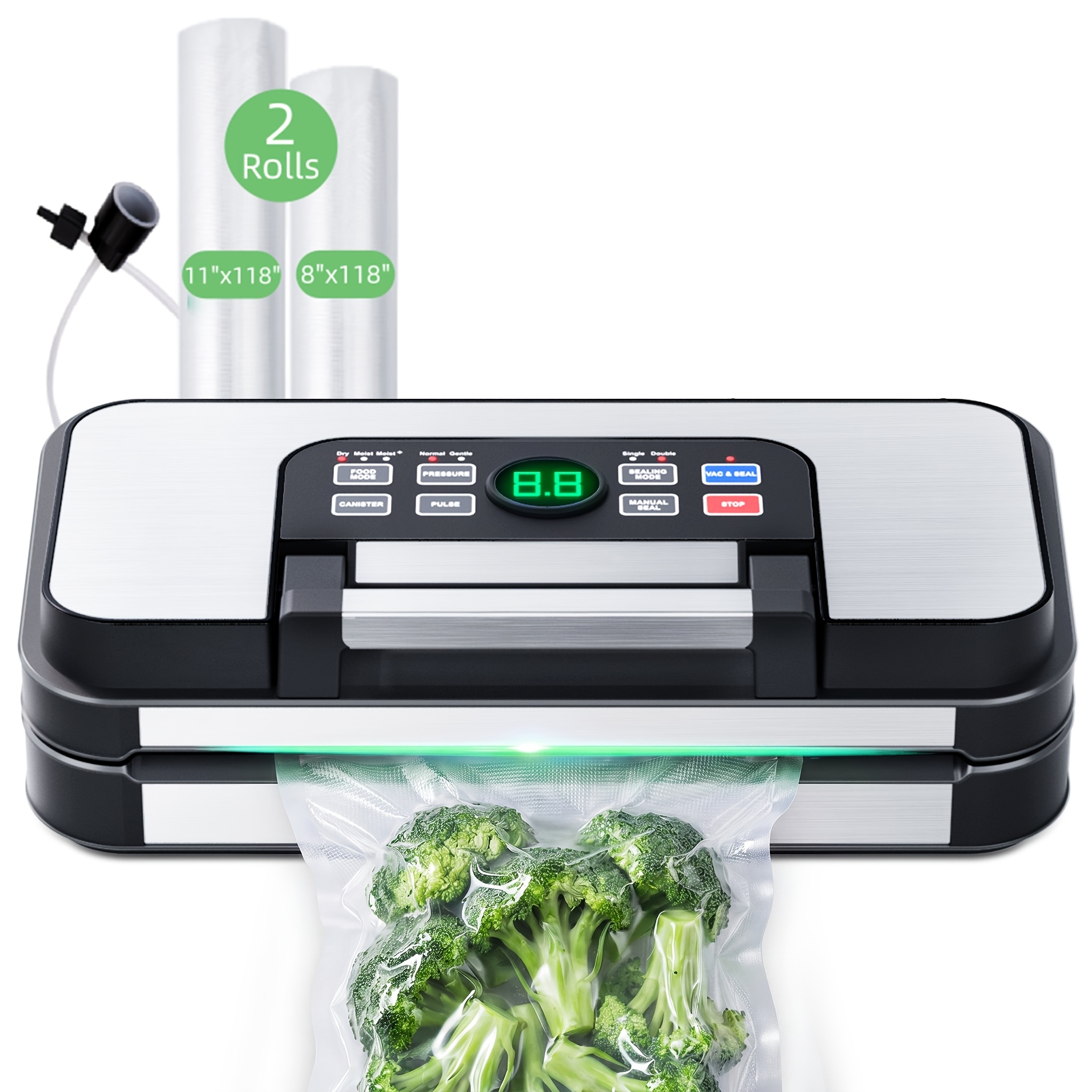 Food Vacuum Sealer - Vacuum Sealer Machine, 95000 Pa Vacuum