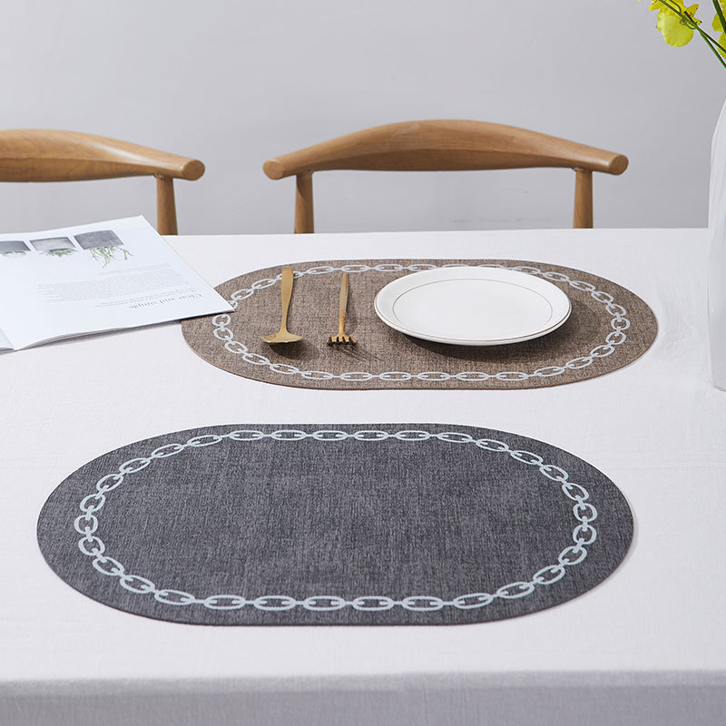 Oval Table Placemat Faux Leath - Kitchen Gadgets Luxury 리뷰 및 가격