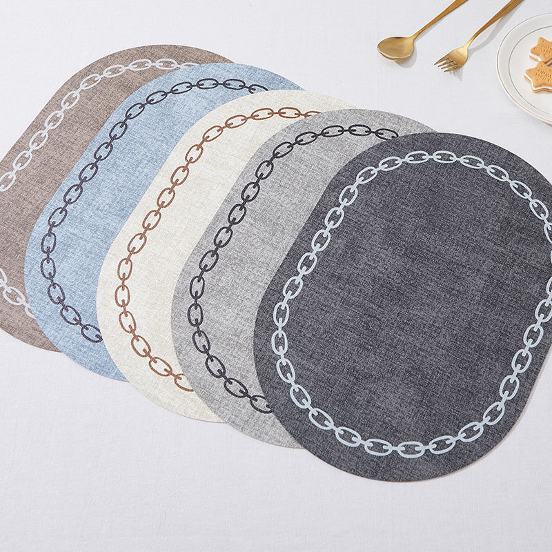 Oval Table Placemat Faux Leath - Kitchen Gadgets Luxury 리뷰 및 가격