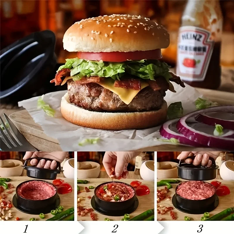 Round Hamburger Burger Press B - Kitchen Helper Gadgets 리뷰 및 가격