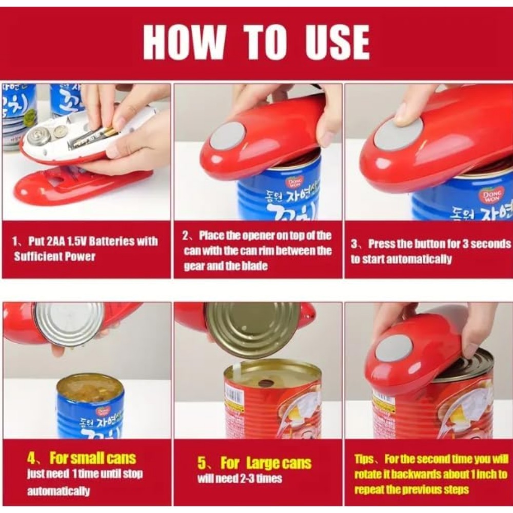 1pc Red Electric Can Opener Bo - Electric Can Opener 리뷰 및 가격