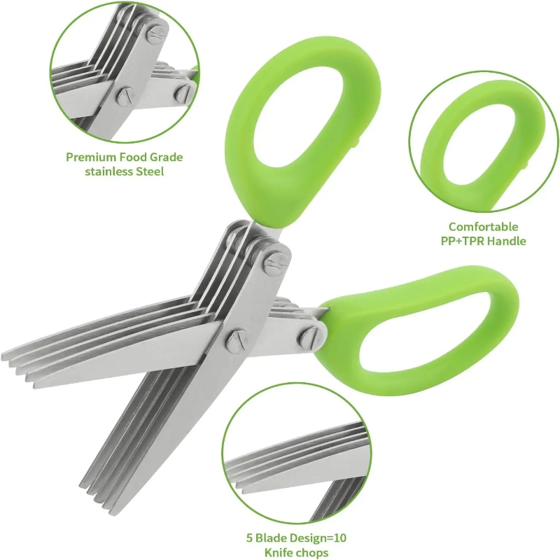 Time Saving Herb Scissors 5 Bl - Kitchen Gadgets Save Time 리뷰 및 가격