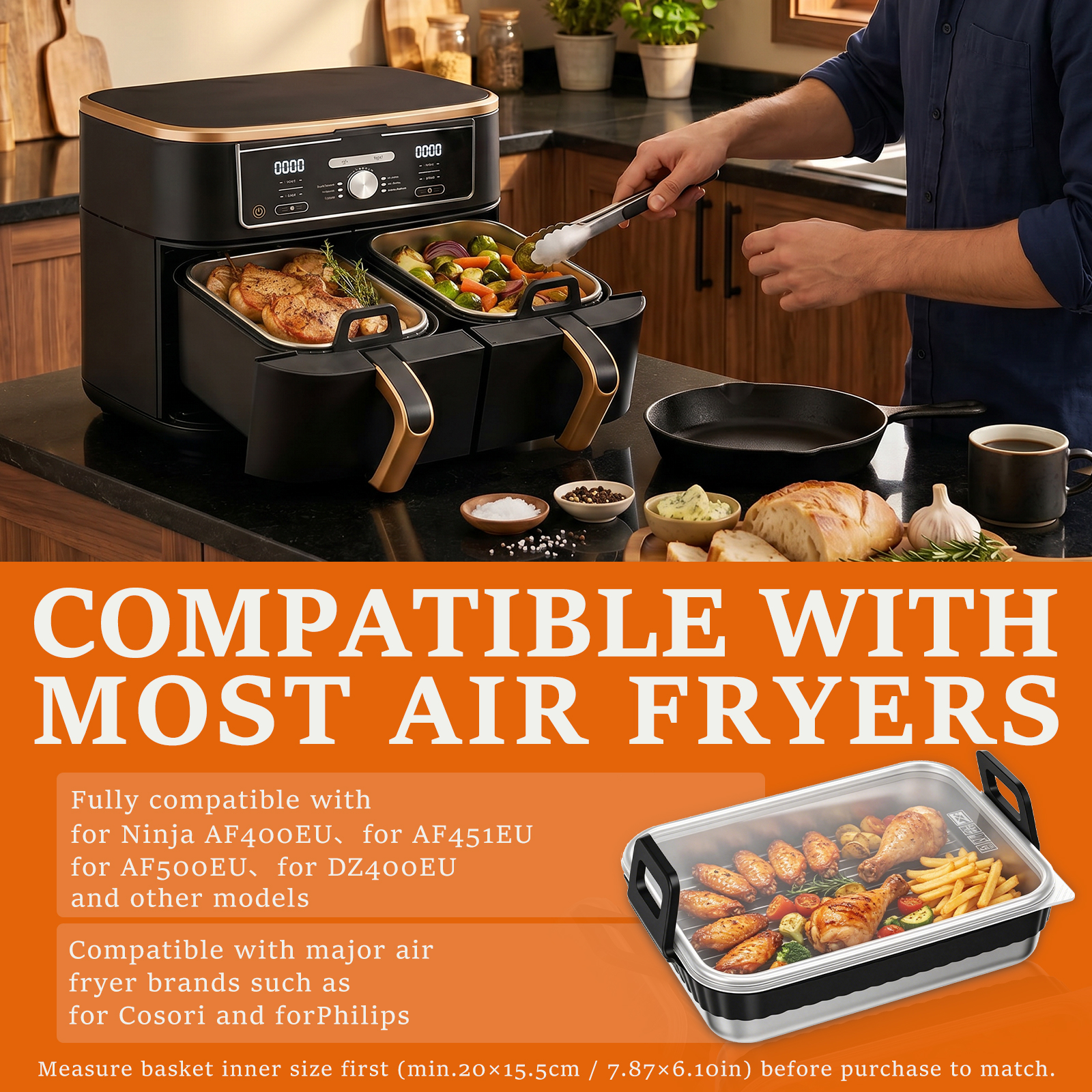 Stainless Steel Baking Pan wit - Kitchen Gadgets Air Fryer 리뷰 및 가격