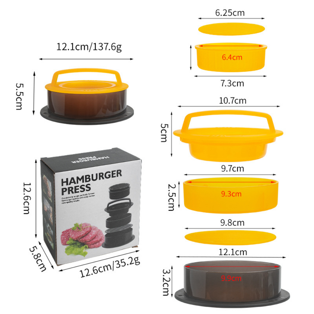 Round Hamburger Burger Press B - Kitchen Helper Gadgets 리뷰 및 가격
