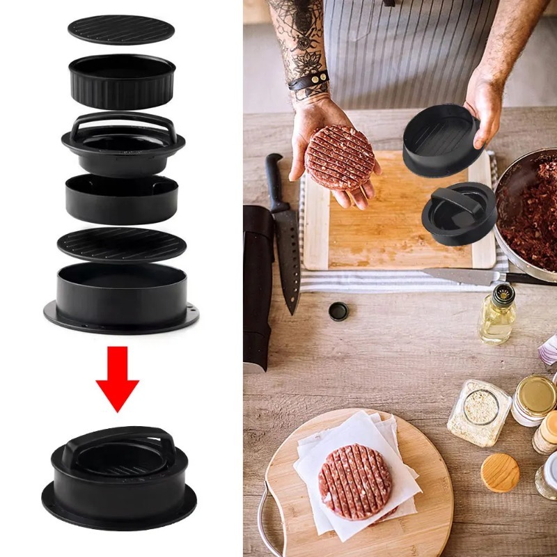 Round Hamburger Burger Press B - Kitchen Helper Gadgets 리뷰 및 가격