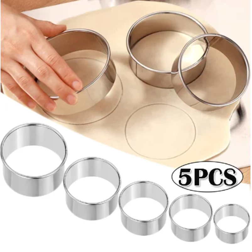 5PCS Round Stainless Steel Bis - Kitchen Gadgets Cutting Tools 리뷰 및 가격