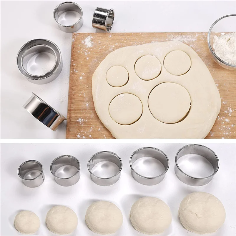 5PCS Round Stainless Steel Bis - Kitchen Gadgets Cutting Tools 리뷰 및 가격