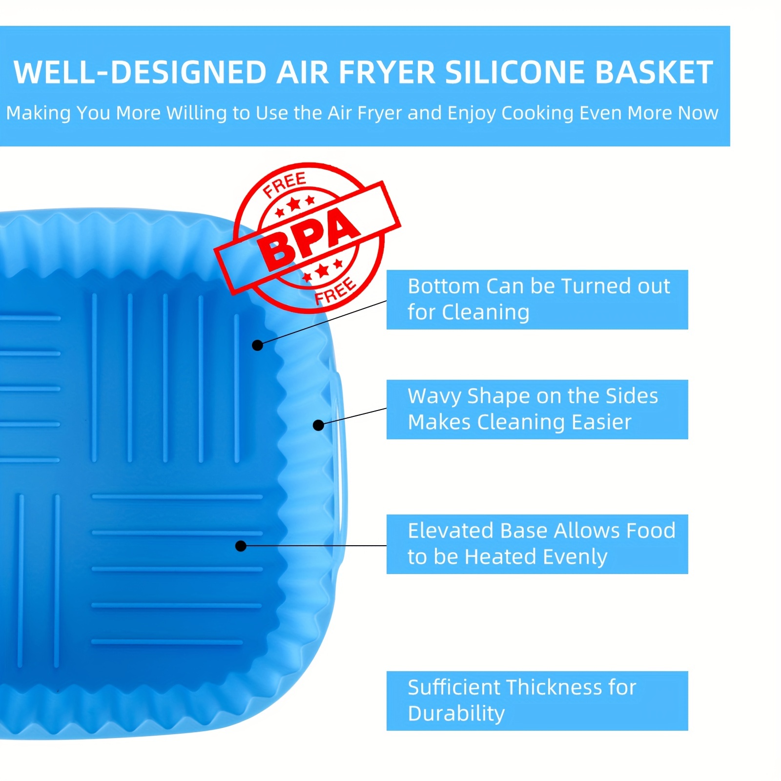 1 square silicone air fryer li - Kitchen Gadgets Air Fryer 리뷰 및 가격