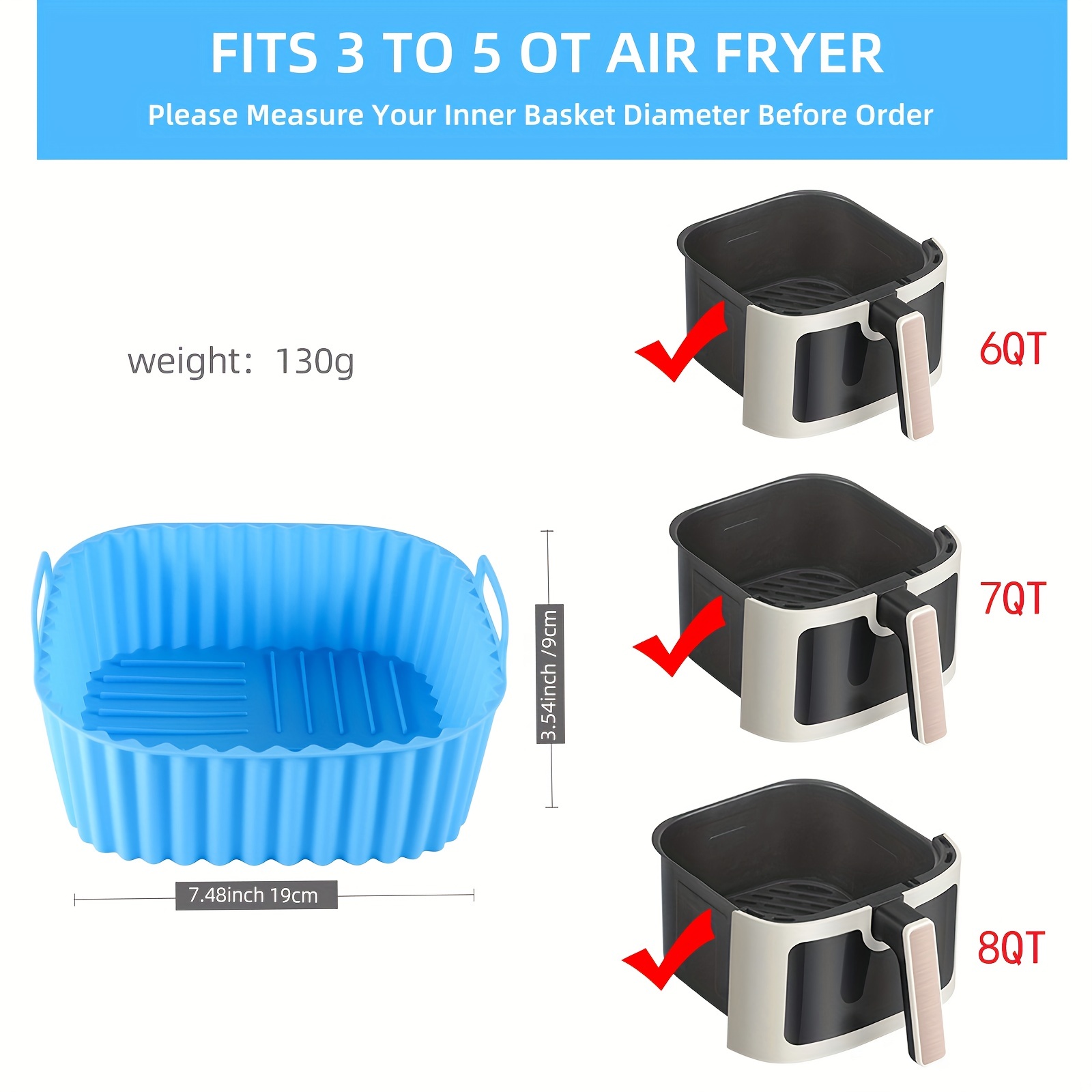 1 square silicone air fryer li - Kitchen Gadgets Air Fryer 리뷰 및 가격
