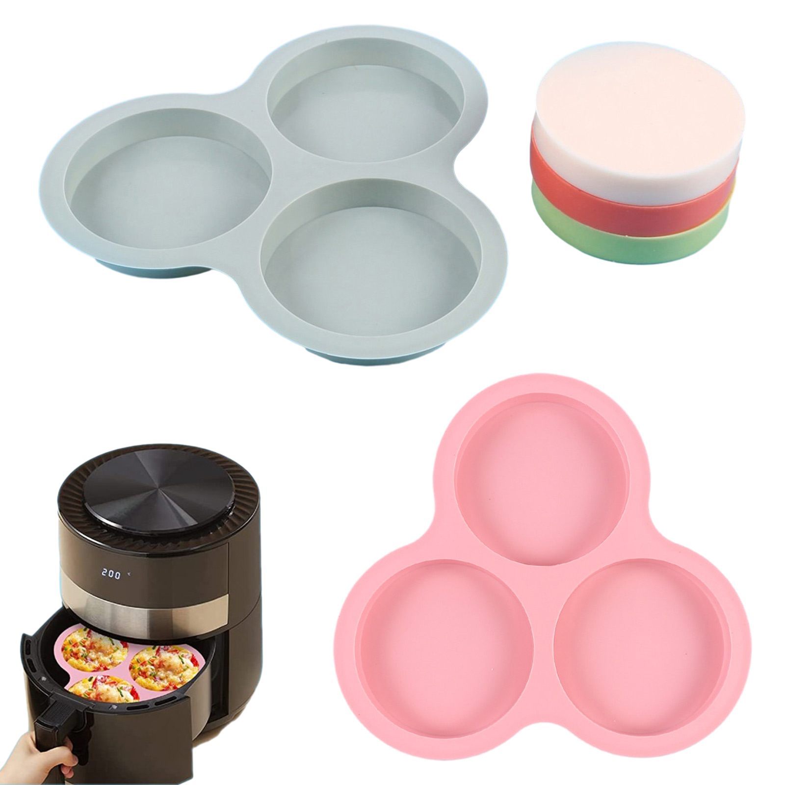 1/2pcs Silicone Air Fryer Egg  - Kitchen Gadgets Air Fryer 리뷰 및 가격