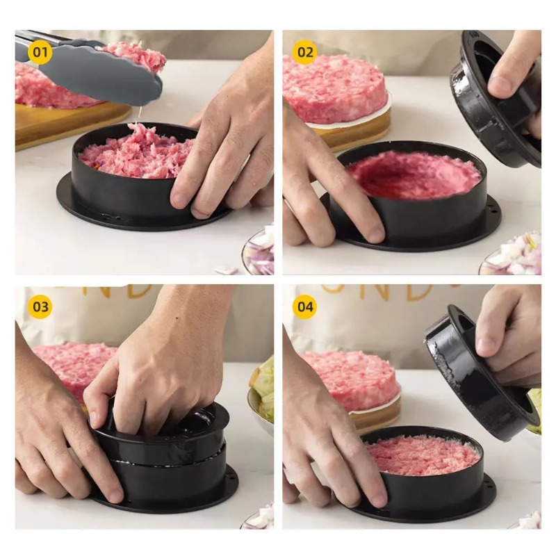 Round Hamburger Burger Press B - Kitchen Helper Gadgets 리뷰 및 가격
