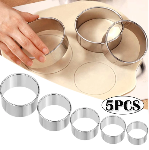 5PCS Round Stainless Steel Bis - Kitchen Gadgets Cutting Tools 리뷰 및 가격