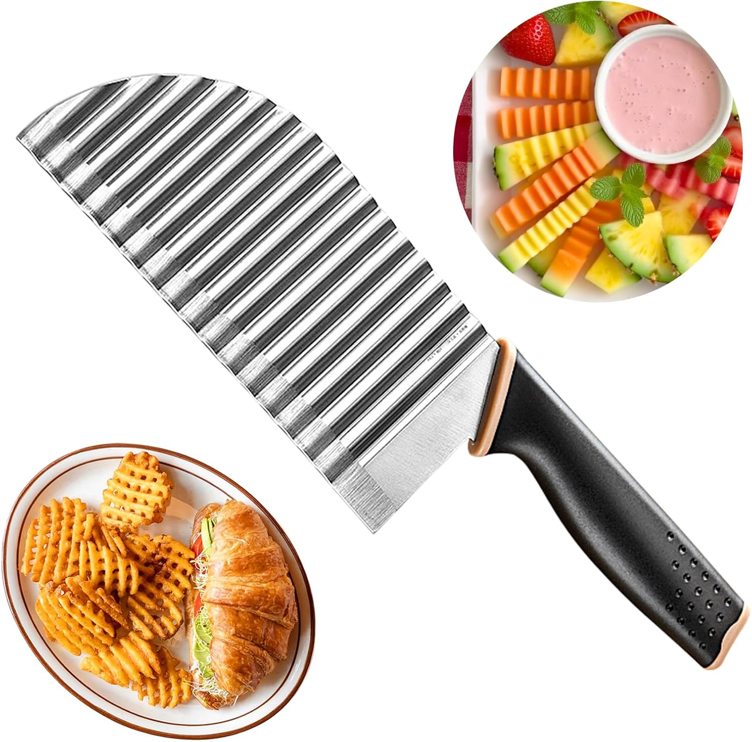 Large Crinkle Cutter Wave Pota - Kitchen Gadgets Vegetable Cutter 리뷰 및 가격