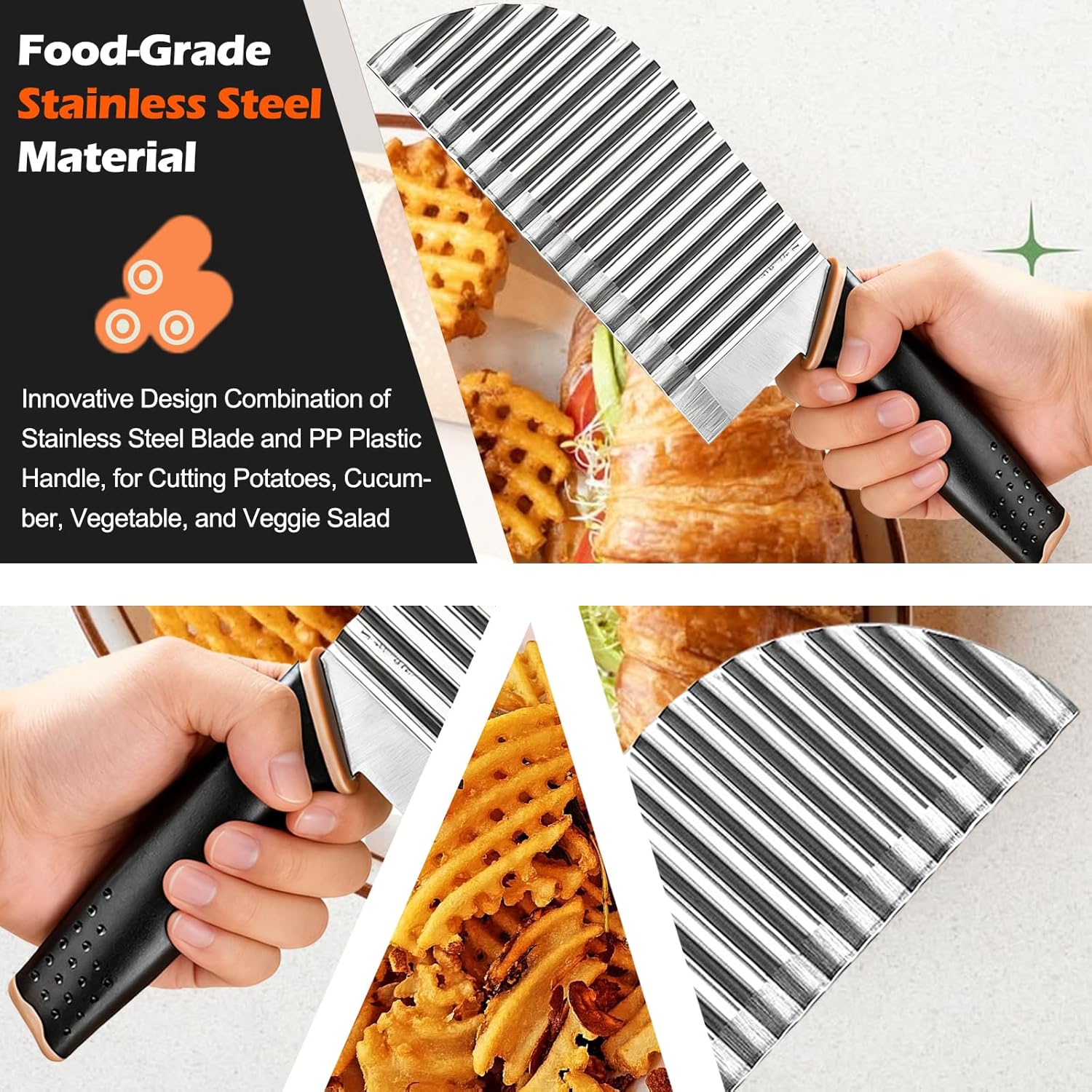 Large Crinkle Cutter Wave Pota - Kitchen Gadgets Vegetable Cutter 리뷰 및 가격