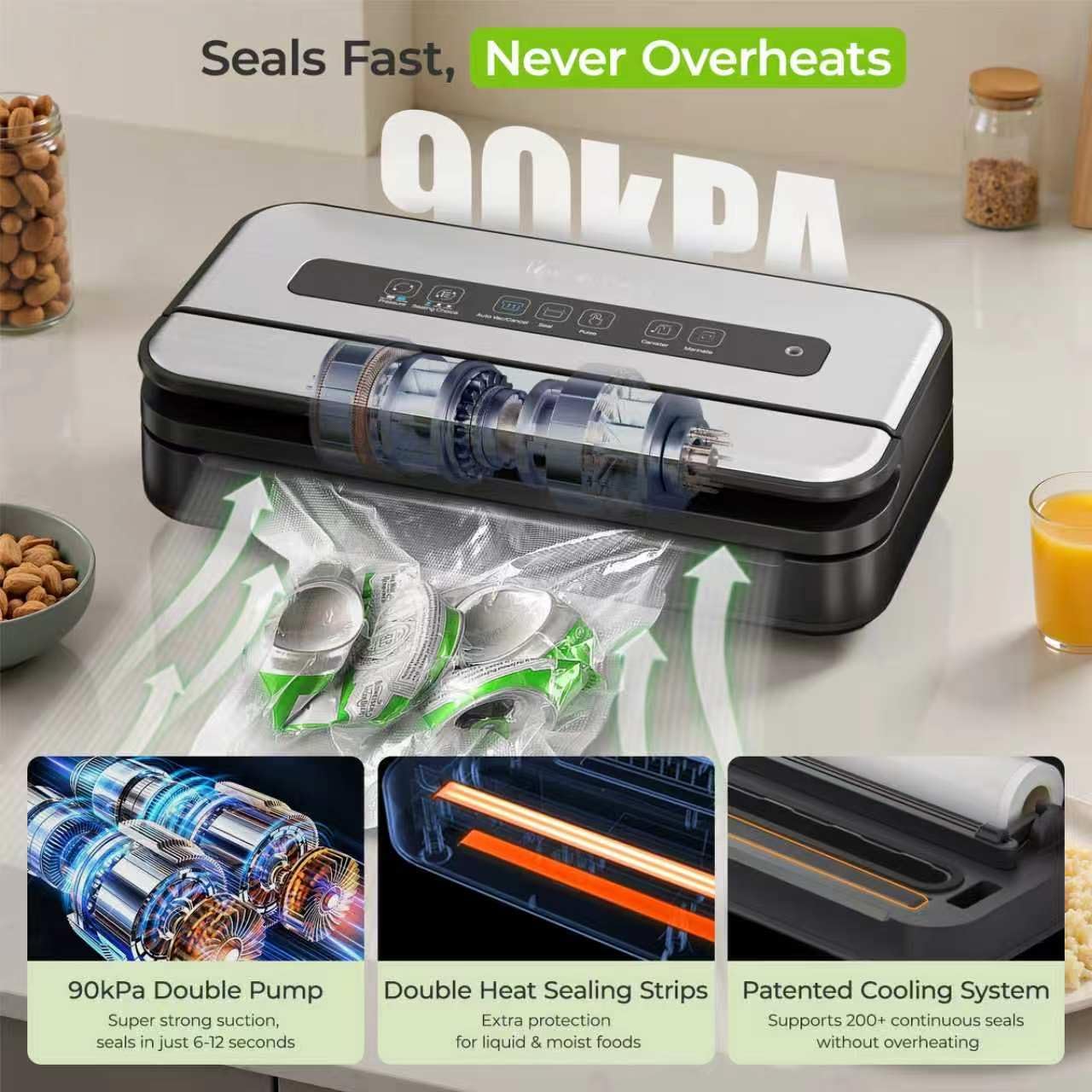90Kpa Vacuum Sealer Machine, F - Food Vacuum Sealer 리뷰 및 가격